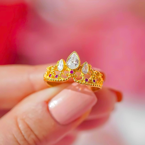 Adjustable Rapunzel Crown Ring